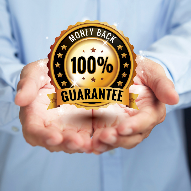 100% money back guarantee